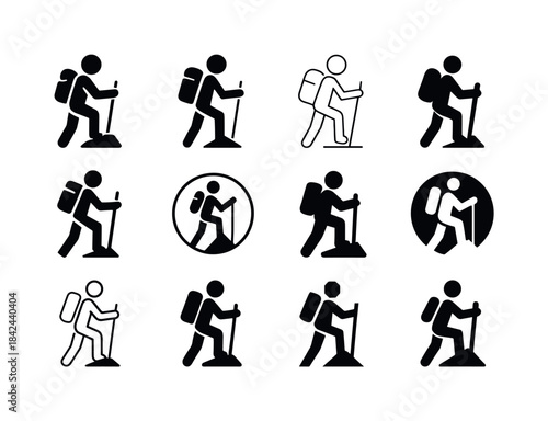 Joyful Activities Icons. People engaged in activities that bring