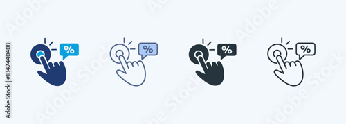 Click-Through Rate Icon Multiple Style
