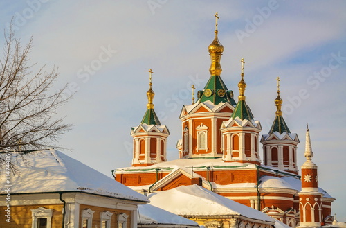 Roofs, crosses and domes of winter Kolomna