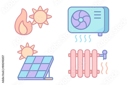 Energy sources and systems for heating and cooling in a modern home environment