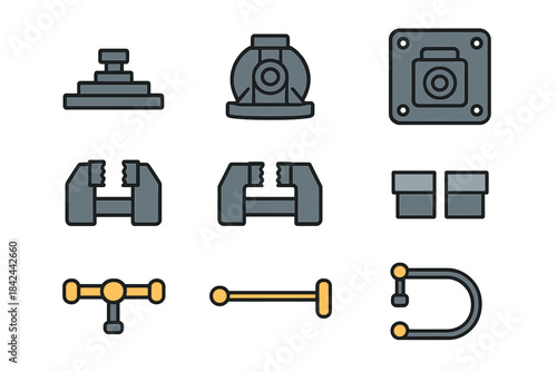 Tools and equipment for machinery and mechanical work in a workshop setting