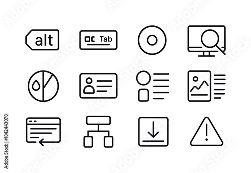 Digital Accessibility Icons. Digital Accessibility. Line icon se