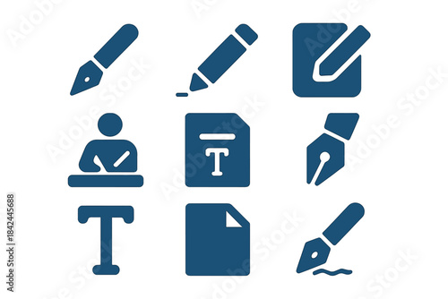Essential symbols for writing, editing, and document management in digital interfaces
