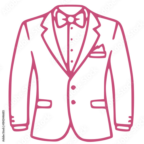 Elegant groom suit outline for weddings