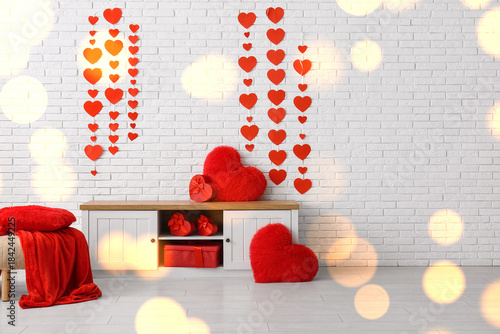Stylish cabinet with heart-...