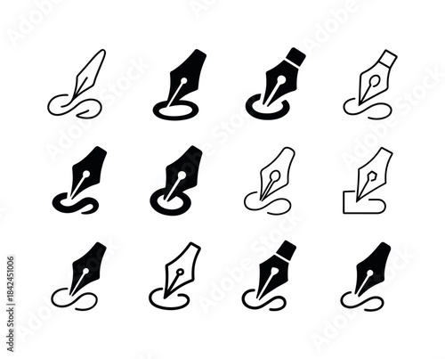 Creative Logo Variations. Creator. Icon set. Set Logo of Creator