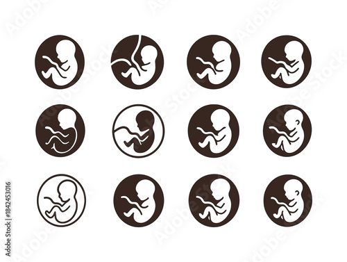 Prenatal Care Icons. prenatal care. Icon set. Set Logo of prenat