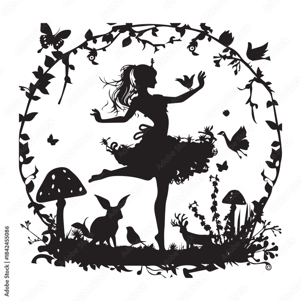 Fototapeta premium vector illustration of a fairy