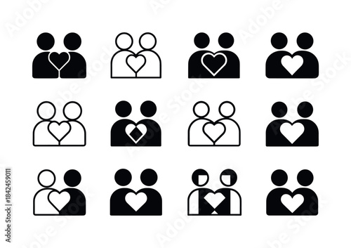 Interpersonal Skills Icons. Developing interpersonal communicati