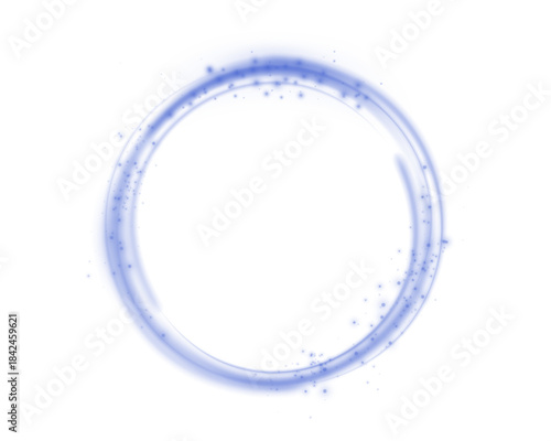 Magic ring with sparks, realistic energy flare halo ring. Abstract light effect. Vector illustration.	