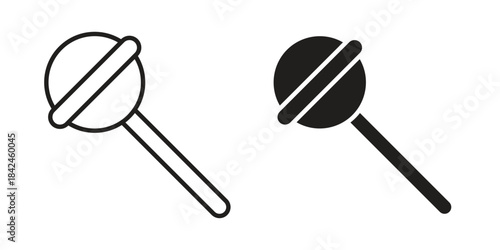 Candy icons on white background. Line vector sign, symbol for web and mobile