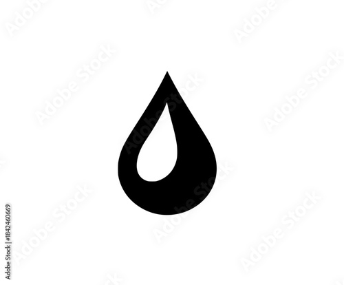 Whispers Solitude: Black White Tear Drop | Clean, isolated vector art for creative projects.