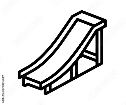 Black White Slalom Course Vector Icon Flat Design | Clean, isolated vector art for creative projects.
