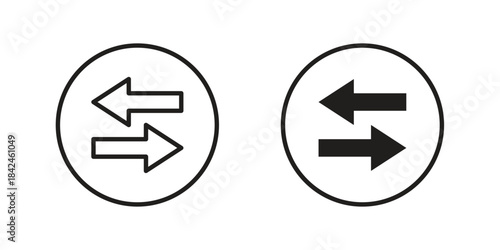 Compare icons on white background. Line vector sign, symbol for web and mobile