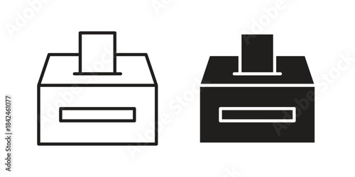 Complaint box icons on white background. Line vector sign, symbol for web and mobile