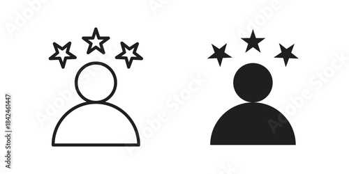 Customer experience icons on white background. Line vector sign, symbol for web and mobile
