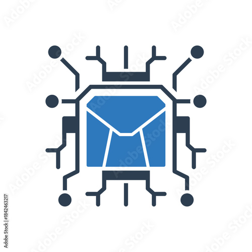 AI Email Icon - Mail Technology Icon