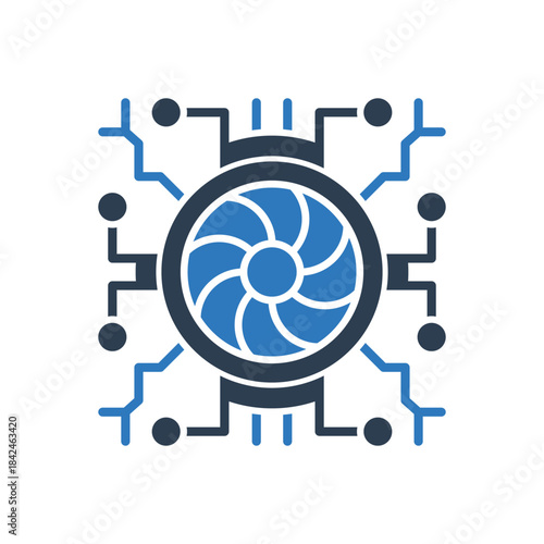 GPU Fan Icon - Computer Fan Icon - Ai Fan Icon