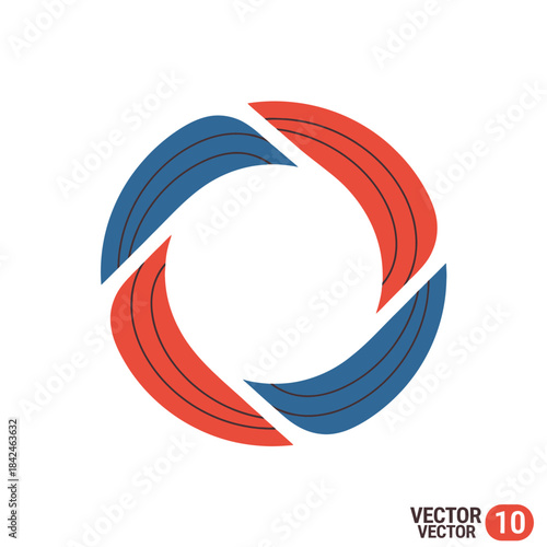 Dynamic circular symbol representing interconnected support and understanding in the field of modern psikology, fostering community for individuals with autis developmental patterns