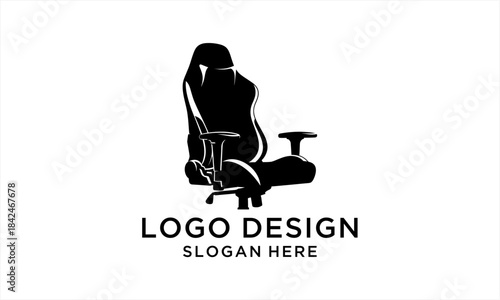 Gaming Chair Silhouette Logo Design for Esports and Entertainment.