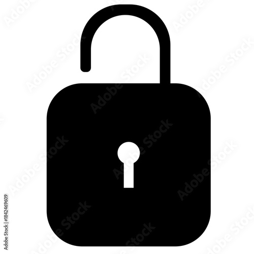 Unlock Icon Vector – Open Padlock Symbol for Access and Security