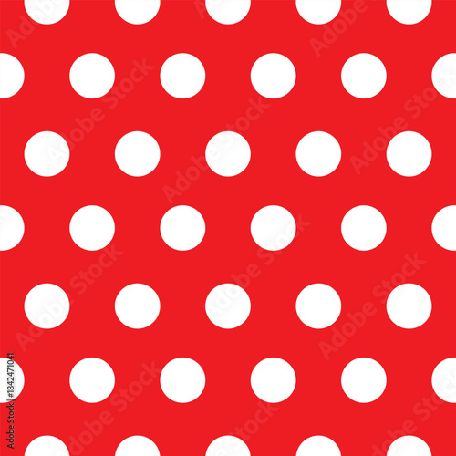 Vector Design White and Red Polka Dots