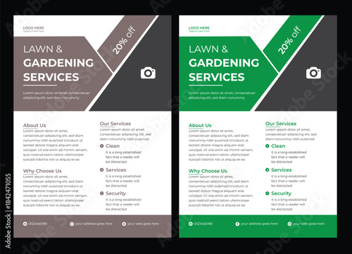 lawn care flyer design template. landscaping and gardening lawn care service flyer, poster, leaflet design lawn care garden or landscaping services lawn care garden or landscaping service flyer templa