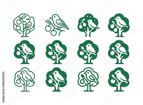 Bird-Friendly Garden Logos. Building a bird-friendly garden with