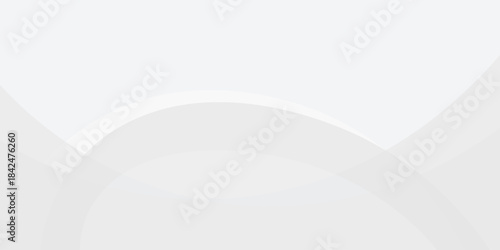 Minimal white and grey abstract background with dynamic curves. Vector illustration