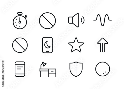 Focus Tools Icons. Focus tools. Line icon set of Focus tools: fo