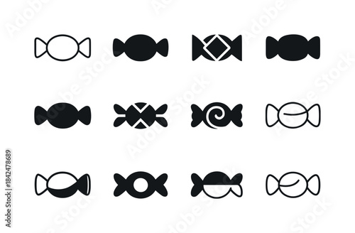 Holiday Logo Variations. Holiday celebrations and gifts. Icon se