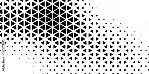 Minimalist geometric pattern with a wave-like formation of fading diamond dots, perfect for contemporary branding, posters, and presentation layouts.