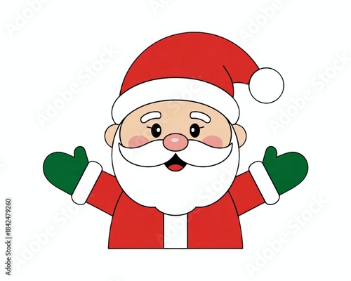 Santa Claus helper, closeup object. Isolated on transparent background. Christmas and New Year celebration
