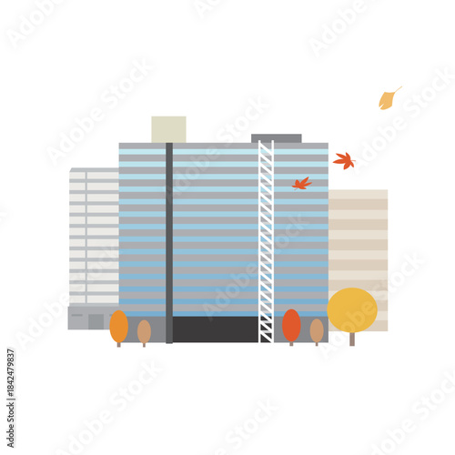 秋のオフィスビル