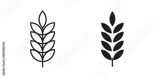 Wheat icon. filled flat sign for mobile concept and web design