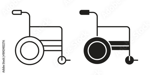 Wheelchair icon. filled flat sign for mobile concept and web design
