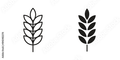 Wheat icon. filled flat sign for mobile concept and web design