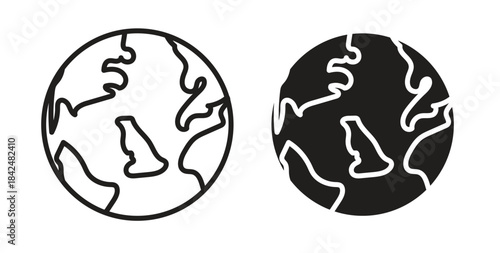 World icon. filled flat sign for mobile concept and web design