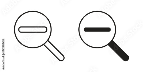 Zoom out icon. filled flat sign for mobile concept and web design