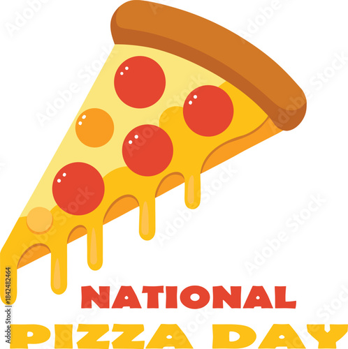 Slice of pizza with toppings and dripping cheese