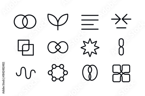 Unified Concepts Icons. Unified concepts. Line icon set of unifi