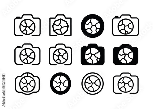 Cracked Earth Logo Set. Documentary photography (social and envi