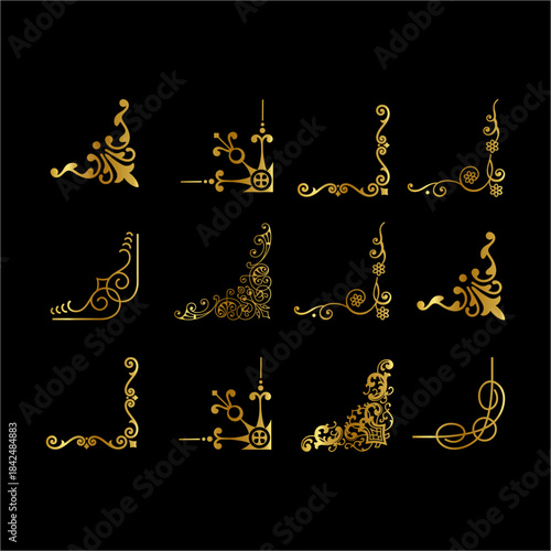 Elegant Gold Decorative Corners Collection