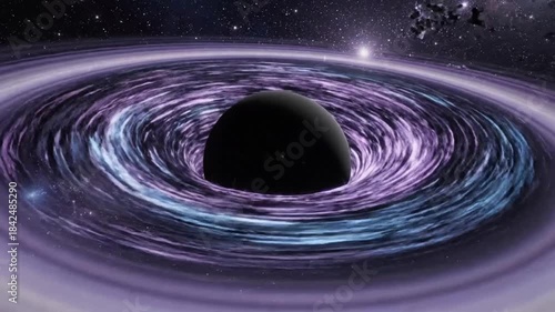Swirling vortex surrounds an ominous orb