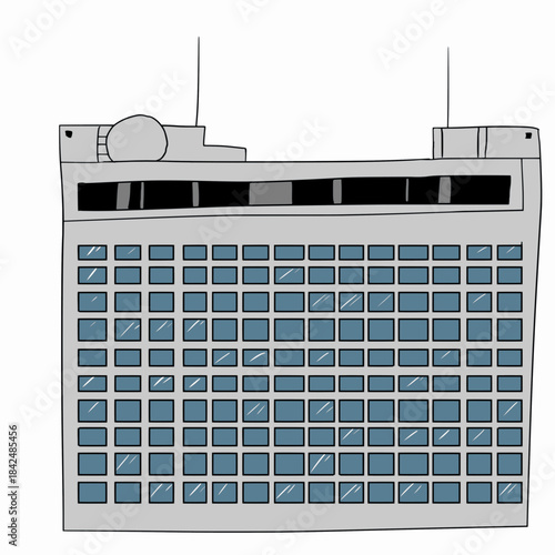 ホテルの正面のベクターイラスト