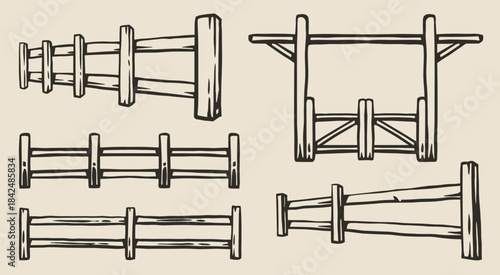 Rustic wooden fence designs