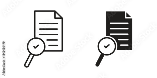 Audit icons collection. Line vector sign, symbol for web and mobile