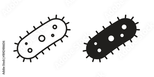 Bacteria icons collection. Line vector sign, symbol for web and mobile