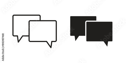Chat icons collection. Line vector sign, symbol for web and mobile