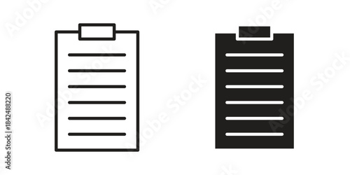 Clipboard icons collection. Line vector sign, symbol for web and mobile